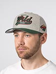 Бейсболка MITCHELL NESS арт. HP14539-MWIGREY Minnesota Wild NHL (серый / зеленый)